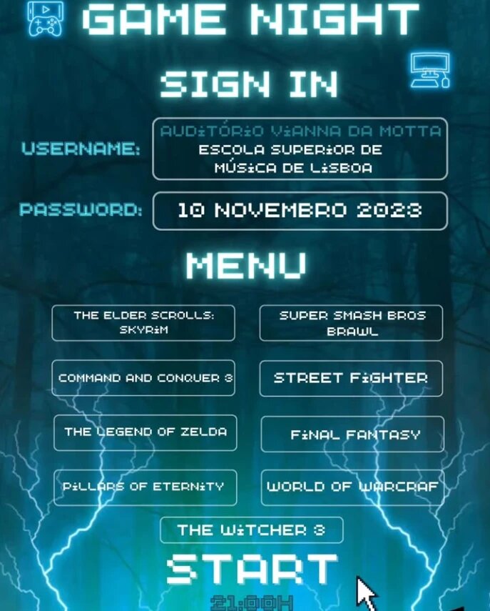 Game Night · Auditório Vianna da Motta, Escola Superior de Música de Lisboa, Lisboa